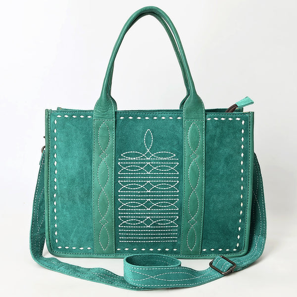 ADBG1577 American Darling Western Genuine Suede Leather Tote Bag with Handcrafted Detailing and Premium Craftsmanship