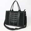 ADBG1577B American Darling Black Western Genuine suede Leather Tote Bag with Handcrafted Detailing & Premium Craftsmanship