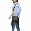 ADBG1579 American Darling Western Genuine Leather Cross Body Bag with Fringes and Crocodile Embossed Detailing