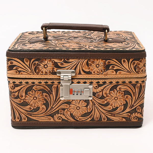 ADBGA633 American Darling Artisan Hand Tooled Leather Locking Jewelry Case