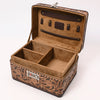 ADBGA633 American Darling Artisan Hand Tooled Leather Locking Jewelry Case