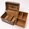 ADBGA634 American Darling Tooled Leather Lockbox with Floral Scrollwork & Combination Lock