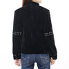 ADDR015 American Darling Black Velvet Fabric Jacket Western Studded Concho Zip Up