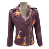 ADJKTLTR05 Genuine Leather Women Shirt Jacket Dress