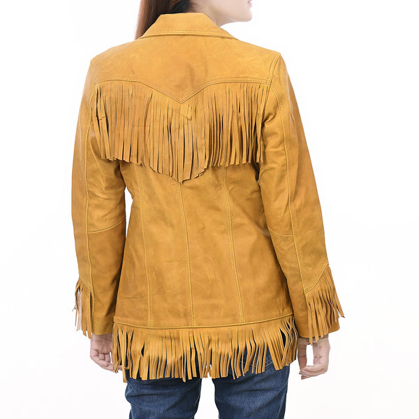ADJKTLTR07 Genuine Leather Women Shirt Jacket Dress
