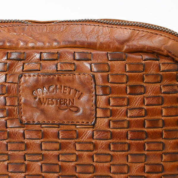 SWL107 Montavio - Leather Basket Weave Clutch