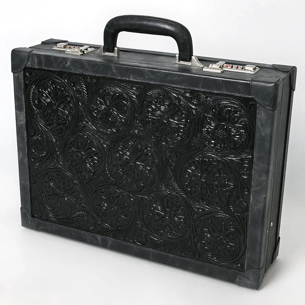 ADBGZ882 Hand-Tooled Leather Jewelry Case with Combination Locks | American Darling