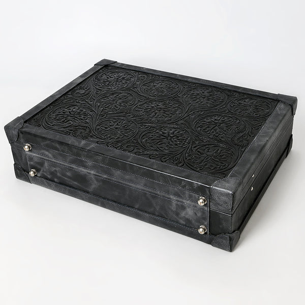 ADBGZ882 Hand-Tooled Leather Jewelry Case with Combination Locks | American Darling