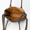 ADBG1553 American Darling Western Genuine Suede Leather Tote Bag with Buck Stitching | Handcrafted Everyday Tote
