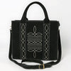 ADBGA607 American Darling Boot Stitched Braided Genuine Suede Leather Tote Bag