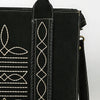 ADBGA607 American Darling Boot Stitched Braided Genuine Suede Leather Tote Bag