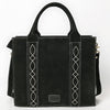 ADBGA607 American Darling Boot Stitched Braided Genuine Suede Leather Tote Bag