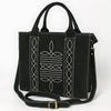 ADBGA607 American Darling Boot Stitched Braided Genuine Suede Leather Tote Bag