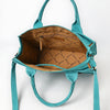 ADBGA607 American Darling Boot Stitched Braided Genuine Suede Leather Tote Bag