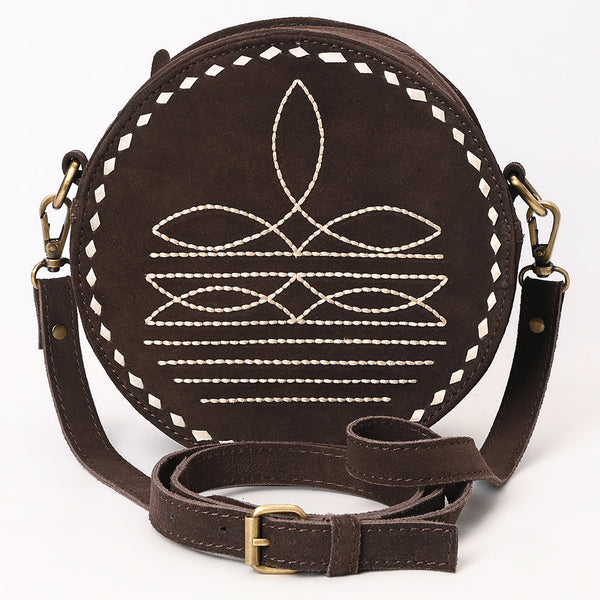 ADBGA620 American Darling Boot Stitched Genuine Suede Leather Canteen Bag