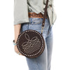 ADBGA620 American Darling Boot Stitched Genuine Suede Leather Canteen Bag