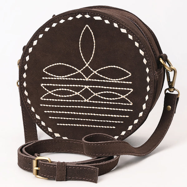 ADBGA620 American Darling Boot Stitched Genuine Suede Leather Canteen Bag