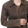 ADJKTLTR04 Genuine Vintage Leather Women Shirt Jacket Dress
