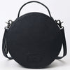 ADBG1563D American Darling Western Genuine Leather Canteen Bag | Black Crocodile Embossed Round Crossbody