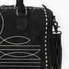 ADBG1585A American Darling Western Genuine Leather Duffel Bag with Genuine Suede Finish & Boot-Stitched Detailing