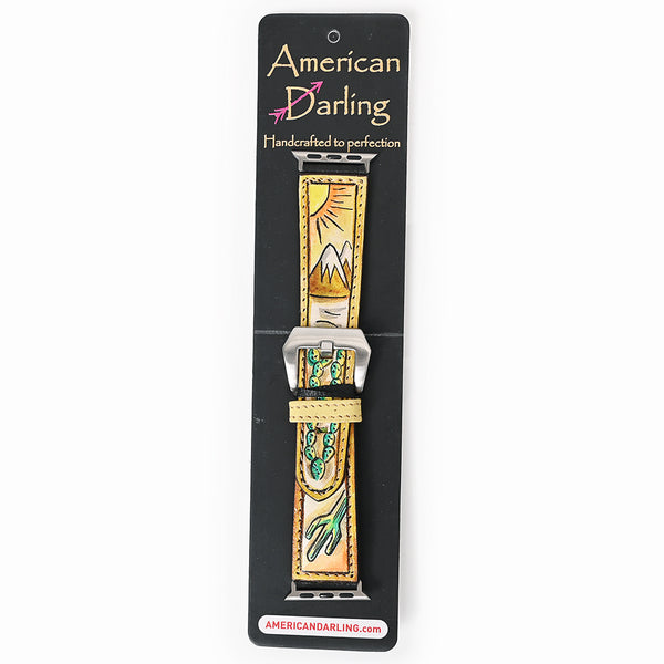 ADWAM111 Genuine Leather Hand Painted Smart I Watch Strap