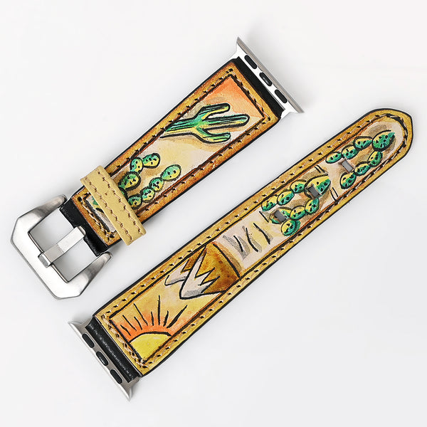 ADWAM111 Genuine Leather Hand Painted Smart I Watch Strap