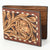 ADBG1592 American Darling Hand-Tooled Leather Wallet Hand Bag with Western Buck Stitching & Floral Detailing