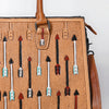 ADBG1595 American Darling Hand-Tooled Leather Tote Bag with Western Arrow Carving & Full-Grain Detailing