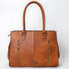 ADBG1595 American Darling Hand-Tooled Leather Tote Bag with Western Arrow Carving & Full-Grain Detailing