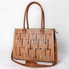 ADBG1595 American Darling Hand-Tooled Leather Tote Bag with Western Arrow Carving & Full-Grain Detailing