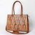 ADBG1595 American Darling Hand-Tooled Leather Tote Bag with Western Arrow Carving & Full-Grain Detailing