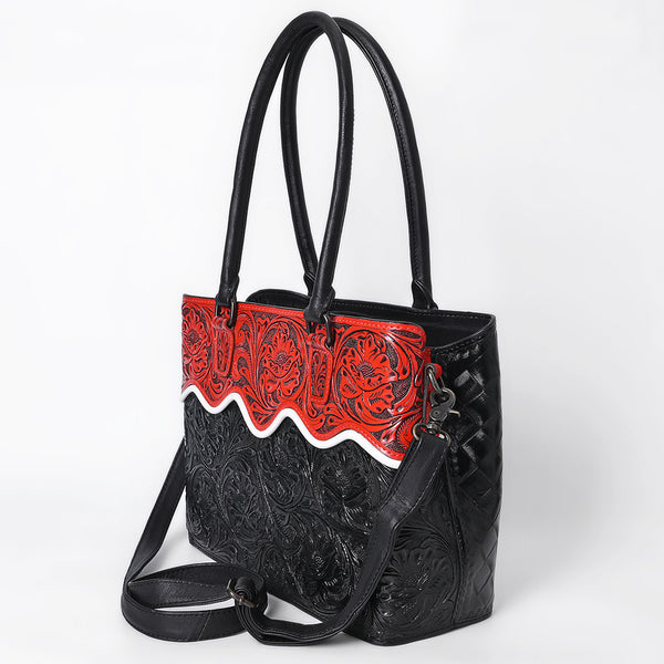 ADBG1598 American Darling Hand Tooled Western Leather Tote Bag | Premium Floral Carved Genuine Leather