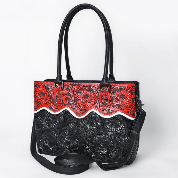 ADBG1598 American Darling Hand Tooled Western Leather Tote Bag | Premium Floral Carved Genuine Leather