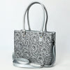 ADBG1539 American Darling Western Leather Tote Bag with Hand-Tooled Floral Design & Adjustable Strap Genuine Full-Grain Leather
