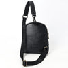 ADBGZ887A Black Hand-Tooled Leather Sling Backpack | American Darling