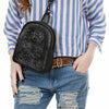 ADBGZ887A Black Hand-Tooled Leather Sling Backpack | American Darling