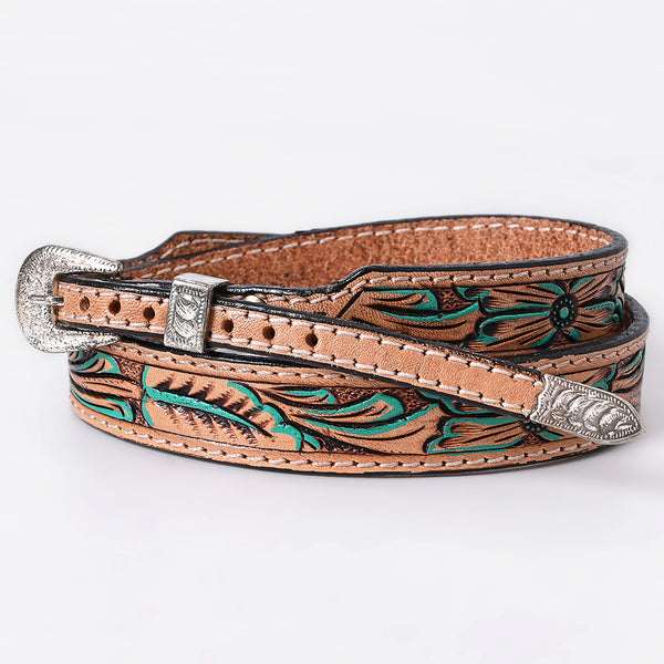 ADHTBR123 Hand tooled Genuine American Leather Hatband Unisex