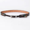 ADHTBR124 Hand tooled Genuine American Leather Hatband Unisex