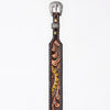 ADHTBR125 Sunflower Tooled Leather Western Hatband with Silver Buckle - Handcrafted Cowgirl Style