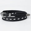 ADHTBR129 Hand tooled Genuine American Leather Hatband Unisex