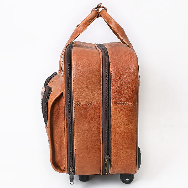 ADBG1602 American Darling Western Leather Travel Case with Hand Tooled Floral Design Genuine Full-Grain Craftsmanship