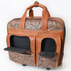 ADBG1602 American Darling Western Leather Travel Case with Hand Tooled Floral Design Genuine Full-Grain Craftsmanship
