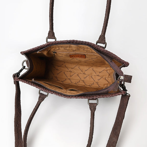 ADBG1603 American Darling Western Genuine Damascus Leather Tote Bag with Handcrafted Detailing Elegant Everyday Carry