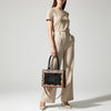 ADBG1605 American Darling Western Genuine Crocodile-Embossed Leather Hand-Tooled Tote Bag with Floral Carving