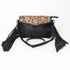 ADBG1606 American Darling Western Genuine Leather Hand-Tooled Crossbody Hand Bag with Fringe Design