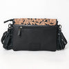 ADBG1606 American Darling Western Genuine Leather Hand-Tooled Crossbody Hand Bag with Fringe Design