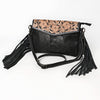 ADBG1606 American Darling Western Genuine Leather Hand-Tooled Crossbody Hand Bag with Fringe Design