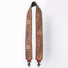 ADBT147 Wide Hand-Tooled Leather Bag Strap with Whipstitch Edges - Western Floral Carved Replacement