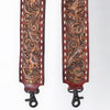 ADBT147 Wide Hand-Tooled Leather Bag Strap with Whipstitch Edges - Western Floral Carved Replacement