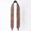 ADBT147 Wide Hand-Tooled Leather Bag Strap with Whipstitch Edges - Western Floral Carved Replacement